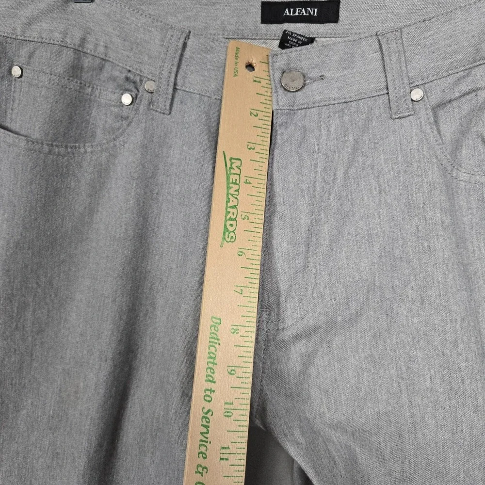Alfani pants Mens 36x32 Dusty Gray 5 pocket Straight‎ Fit stretch NEW